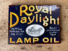 Enamel Royal Daylight Lamp Oil Sign - 40x30cms