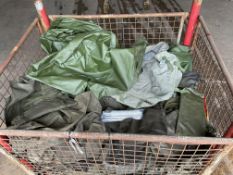 1x Stillage of Canvas Tool Bags, Trailer Covers Etc