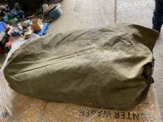 BRITISH ARMY VEHICLE SIDE TENT WITH POLES ETC> IN CARRY BAG