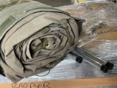 BRITISH ARMY VEHICLE SIDE TENT WITH POLES ETC> IN CARRY BAG