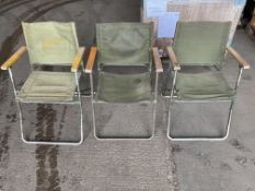 3x British Army Field Chairs