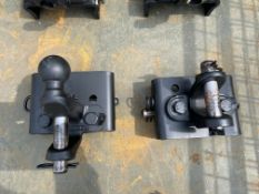 2 x Detachable Tow plates with Hitches and pins
