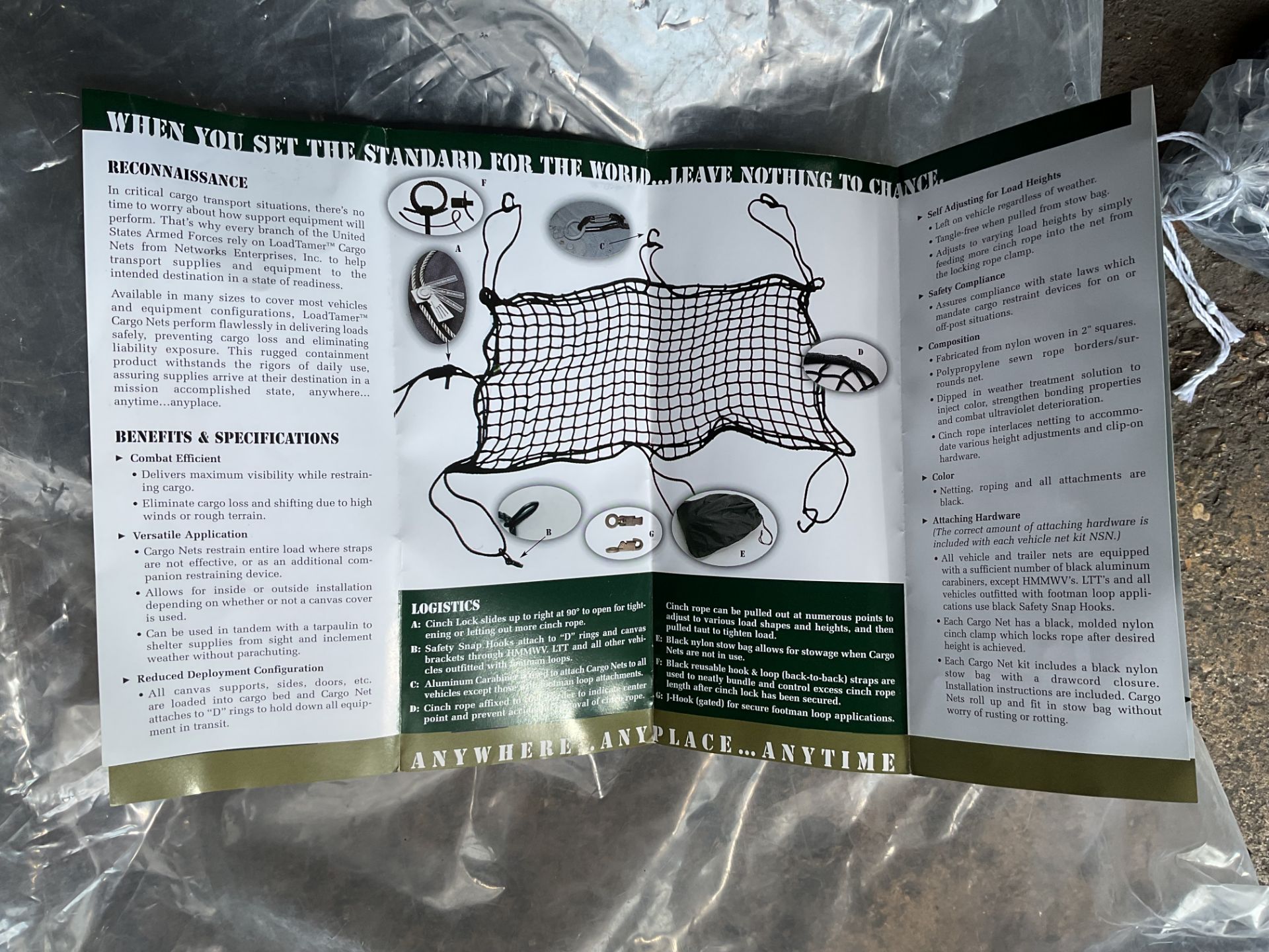 2x Land Rover etc Cargo Cover Nets for Vehicles, 4x4's, Trailers etc, from MOD - Image 4 of 6