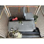 1x Stillage of Land Rover Spares, Seats, Straps, Spare Wheel Warrier Tyre Inflator etc
