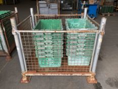 1x Stillage of 11x Heavy Duty Plastic Parts Bins Ex John Deer Tractors