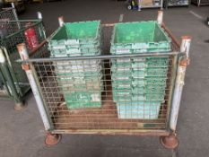 1x Stillage of 14x Heavy Duty Plastic Parts Bins Ex John Deer Tractors