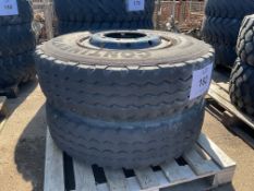 2x Continental HSC Construction12.00 R20 Tyres on 10 Stud Rims