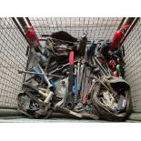 1x Stillage of Tools, Jacks, Fire Extinguishers, Oil Cans etc