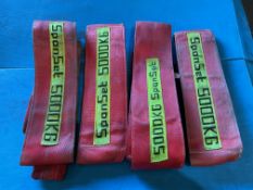4x Spanset 5000kgs Recovery Lifting Straps, From UK Fire & Rescue