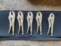 5x Pairs of Unissued Locking Mole Grips, from MOD