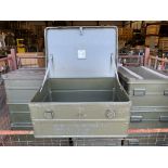 Aluminium Zarges Type Stacking Waterproof Transit Case lockable with handles, MoD