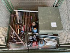 1x Stillage of Track Tools, Jacks, Aluminium Tool Box etc