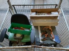 1x Stillage of Tools, Zarges Box, Lights, First Aid Kits, Toner Cartridges etc