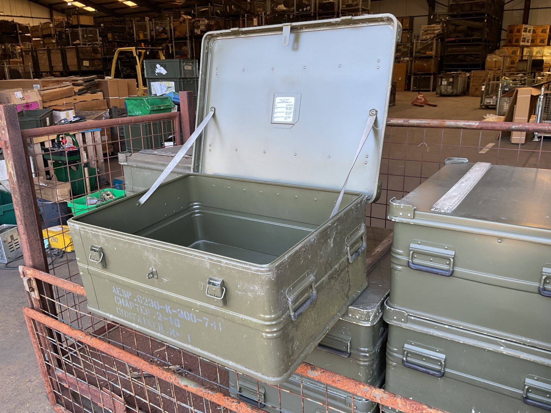 Aluminium Zarges Type Stacking Waterproof Transit Case lockable with handles, MoD - Image 2 of 7
