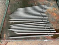 20x New Unissued Latest British Army Steel Ground Anchor Pins (75cm Long)