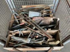 1x Stillage of Tools, Spanners, Wheel Chocks, Crow Bars etc