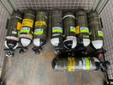 8x 300 Bar Air Inflation Cylinders, Direct from U.K. Fire & Rescue Service