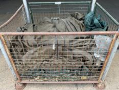 1x Stillage of British Army Tarpaulin Sheets and Tents