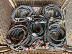 12x Unissued British Army Trailer / Truck Airline/Brake Lines with Palm Couplings