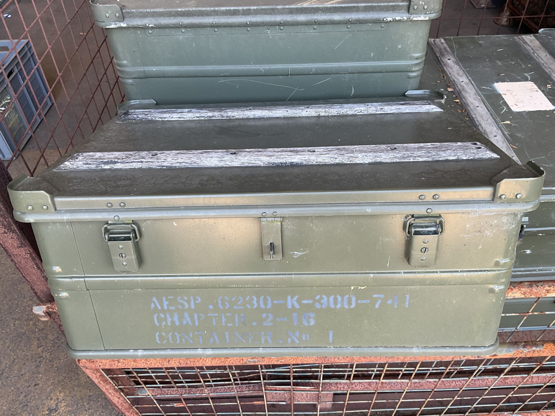 Aluminium Zarges Type Stacking Waterproof Transit Case lockable with handles, MoD - Image 3 of 7