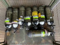 8x 300 Bar Air Inflation Cylinders, Direct from U.K. Fire & Rescue Service