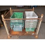 1x Stillage of 12x Heavy Duty Plastic Parts Bins Ex John Deer Tractors