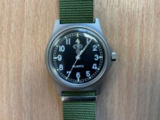 Unissued CWC W10 British Army Service Watch, Water Resistant to 5ATM, Date 2005, New Battery/Strap