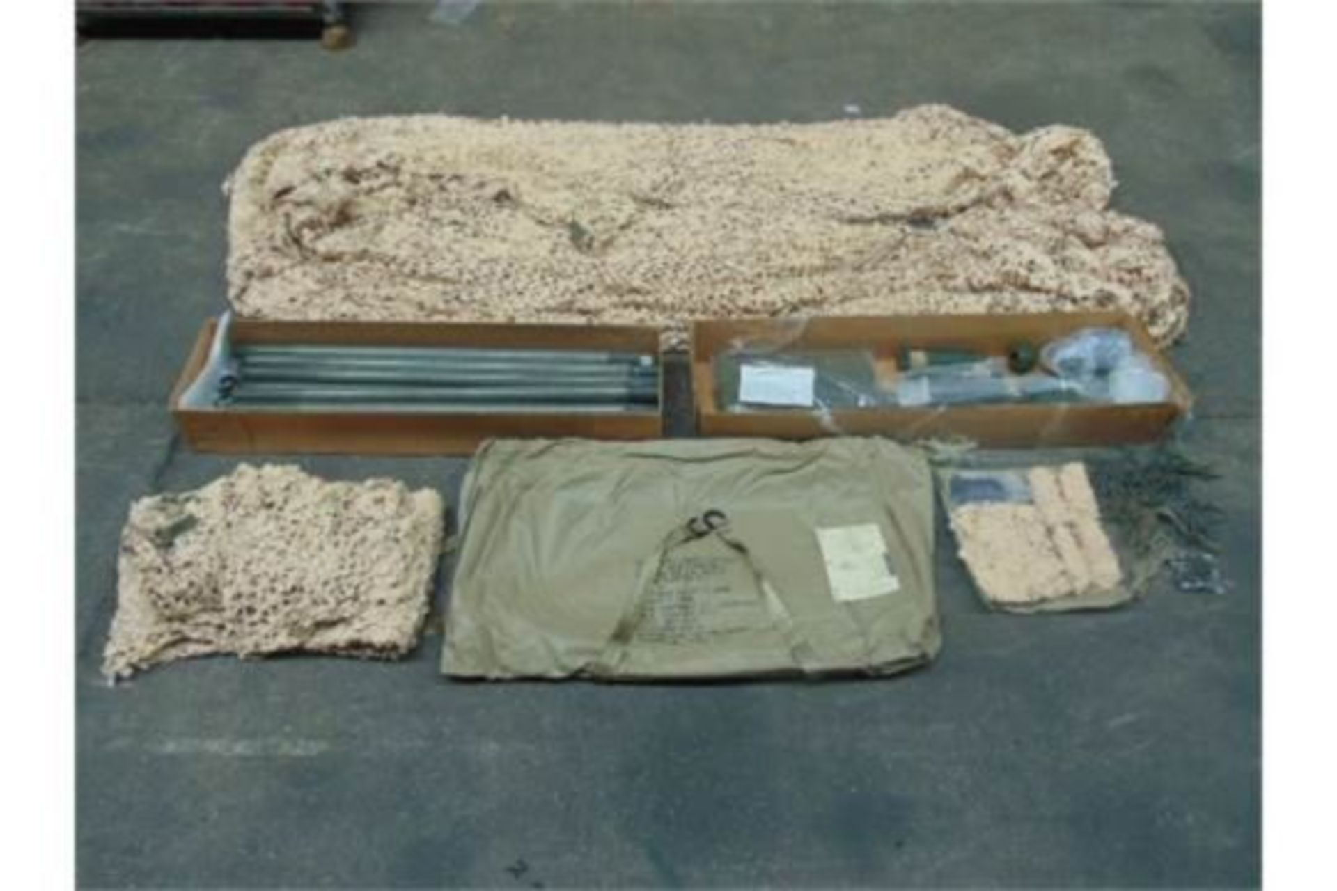 New Unissued Desert Vehicle Camouflage System.
