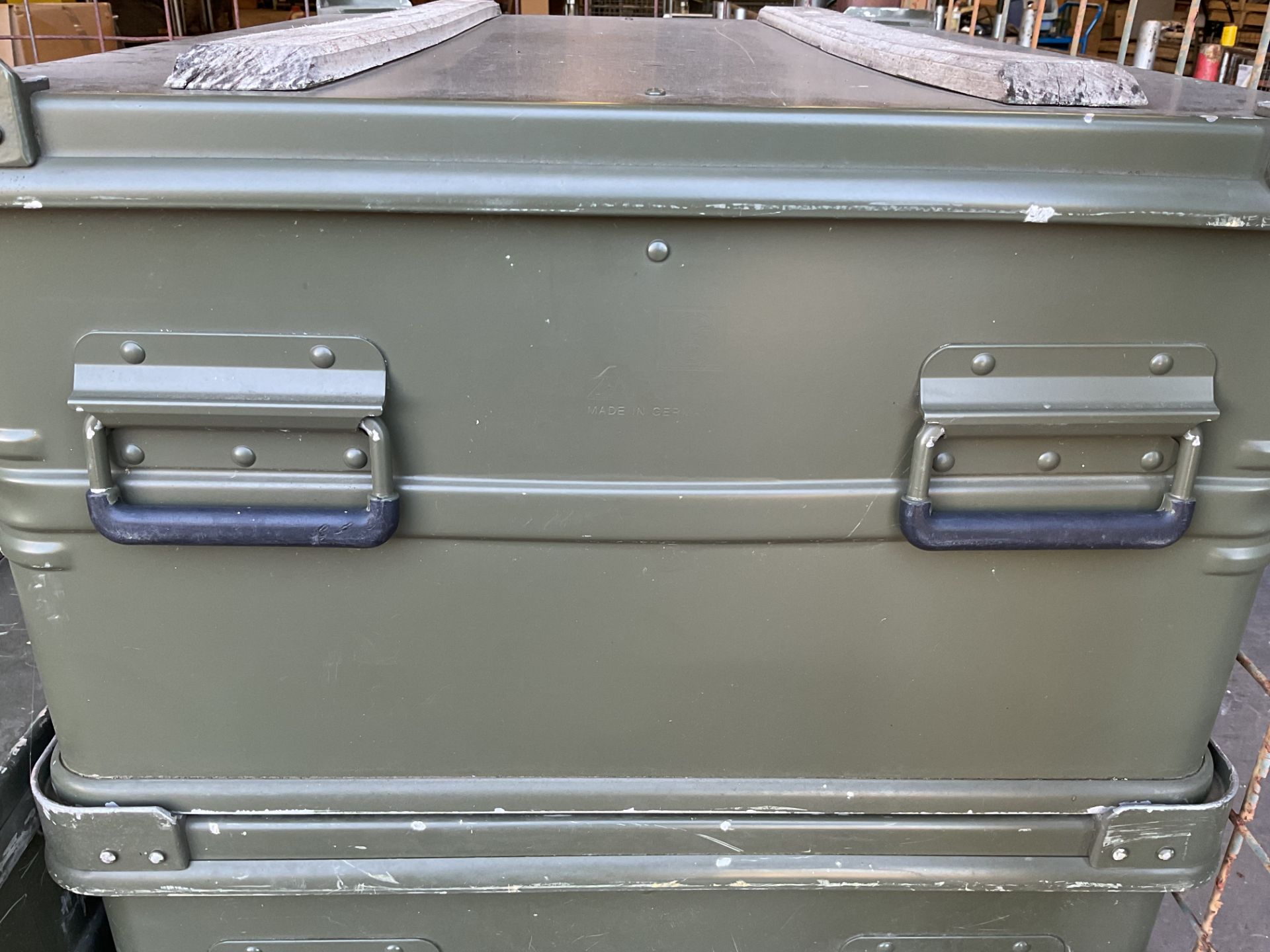 Aluminium Zarges Type Stacking Waterproof Transit Case lockable with handles, MoD - Image 5 of 7