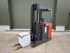 2005 Nissan UNS-200 Electric Reach Fork Lift w/ Battery Charger Unit
