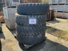 4x Continental HCS 14.00 R20 22PR Used Tyres as used on MAN, Scammel. Bedford TM etc
