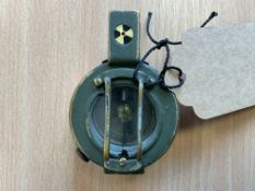 Stanley London Brass British Army Prismatic Compass in Mils, from MOD