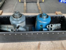 2x Weber 10T Hydraulic Jacks with Handles, from MOD