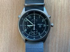 Seiko Gen 2 (Date Adjust) Pilots Chrono RAF Issue, Nato Marks, Date 1993, Low Serial No 0206