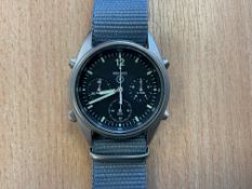Grade 1 Seiko Gen 1 Pilots Chrono RAF Harrier Force Issue Watch, Date 1988, New Battery / Strap