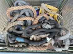 1x Stillage of British Army Recovery Ropes and Lifting Strops, from MOD