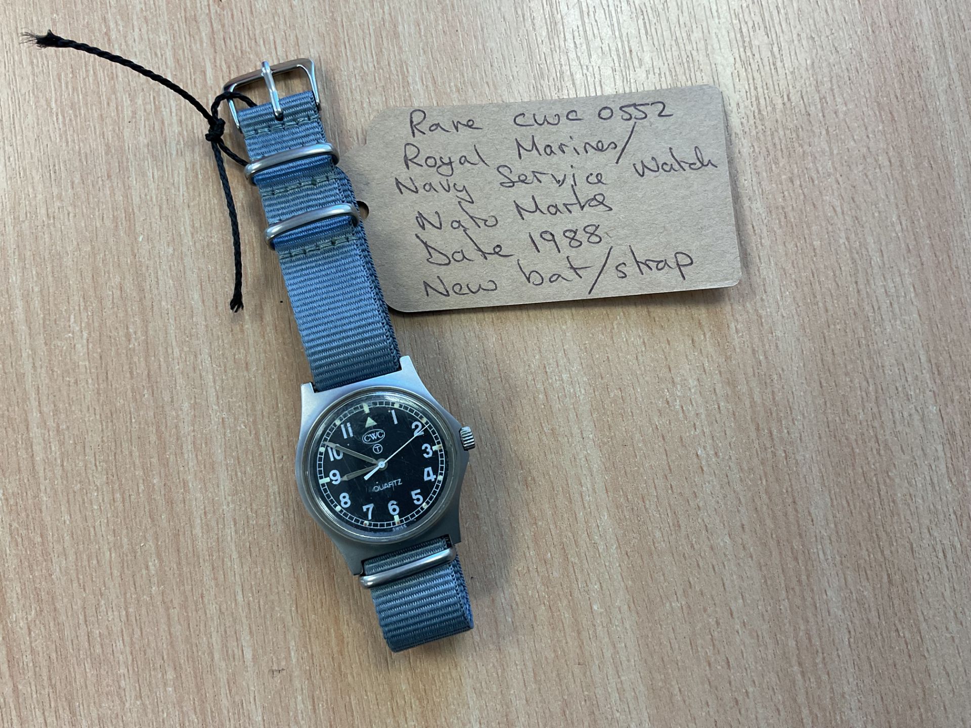 Rare CWC 0552 Royal Marines / Navy Service Watch, Nato Marks, Date 1988, New Battery / Strap - Image 4 of 4