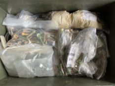 1x Crate of New Unissued Nuts, Bolts, Hydraulic Fittings etc