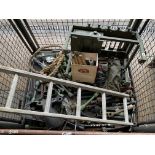 1x Stillage of Tools, Pegs, Safe, Vehicle Ladder etc