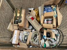 1x Stillage of New Unissued Vehicle Spares inc Brake Callipers, Seat Belts, Filters etc