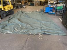 Brand New & Unissued Comptons 20ft x 15ft HD Canvas Tarpaulin Green Sheet, from MOD