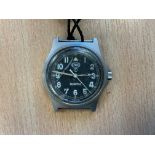 Rare CWC 0552 Royal Navy Service Watch, Nato Marks, Date 1989, Small Crack in Glass