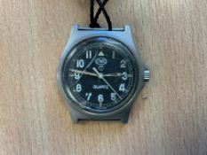 Rare CWC 0552 Royal Navy Service Watch, Nato Marks, Date 1989, Small Crack in Glass