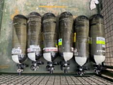 6x 300 Bar Air Inflation Cylinders, Direct from U.K. Fire & Rescue Service