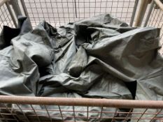 1x Stillage of Tarpaulin Sheets, Tents & Trailer Covers, from MOD