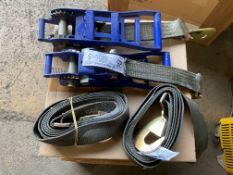 2x New Unissued Spanset 5T Breaking Ratchet Load Straps, from MOD