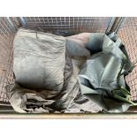 1x Stillage of MOD Canvas Sheets, Side Tents and Covers