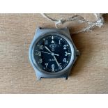 CWC Fat Boy W10 British Army Service Watch, Nato Marks, Date 1984, Falklands Issue
