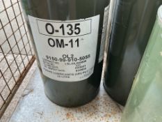 3x Unissued 25L Drums of OM-11 Light Mineral Lubricating Oil from MOD Reserve Stock