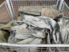1x Stillage of Tarpaulin Sheets, Tents & Trailer Covers, from MOD